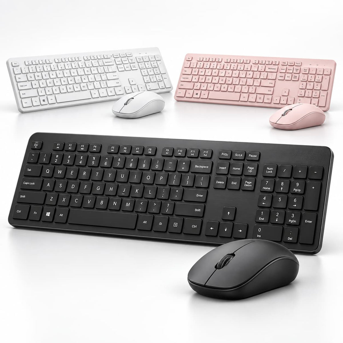 HotBell wireless keyboard and mouse combo for desktop and workspace setups