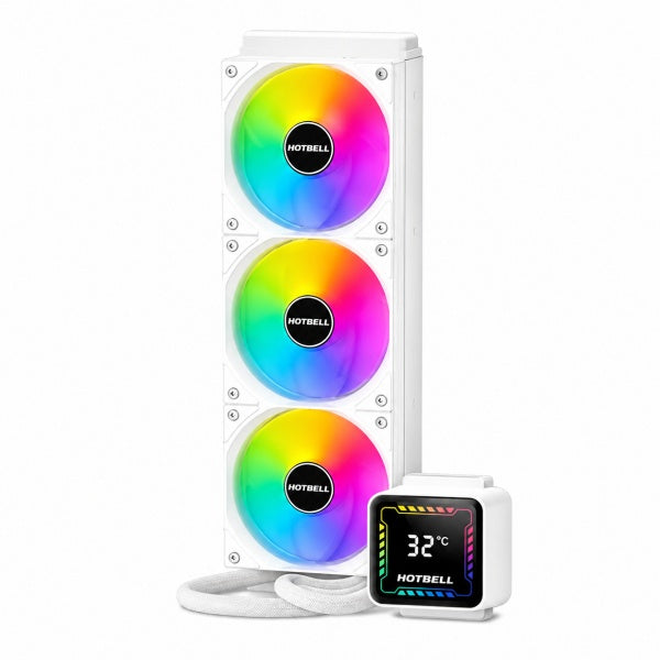 HotBell PC cooling products including ARGB case fans and CPU coolers