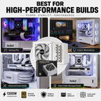 HotBell 1300W power supply for gaming PCs, creator workstations, custom desktop builds, and cable-managed systems