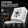 HotBell HBP-1300PM 1300W 80 Plus Platinum fully modular white ATX power supply with retail box and modular cables