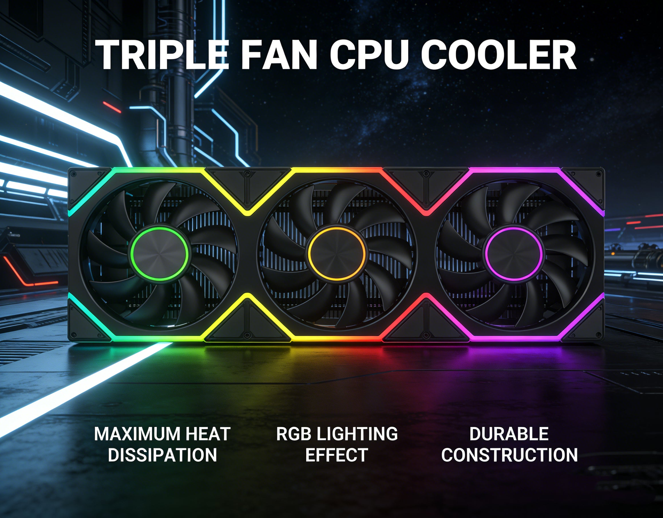 HotBell Triple 120mm ARGB PWM Cooling Fan Kit