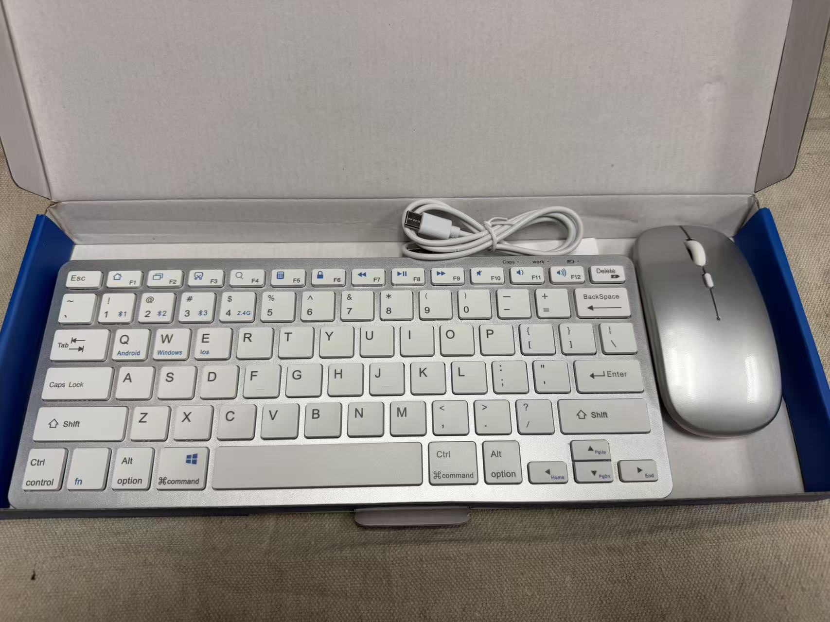 HotBell Wireless Keyboard & Mouse Combo with Bluetooth + 2.4G