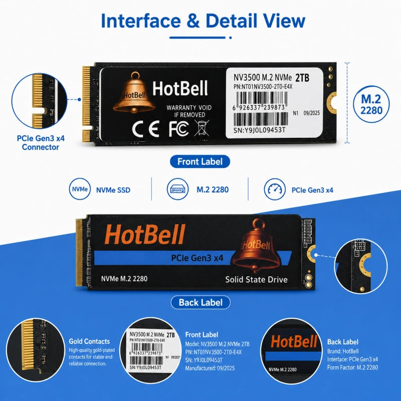 HotBell 2TB NVMe M.2 2280 SSD