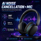 HotBell Wind G7PRO gaming headset with boom microphone, AI noise cancellation, and integrated on-headset volume controls.