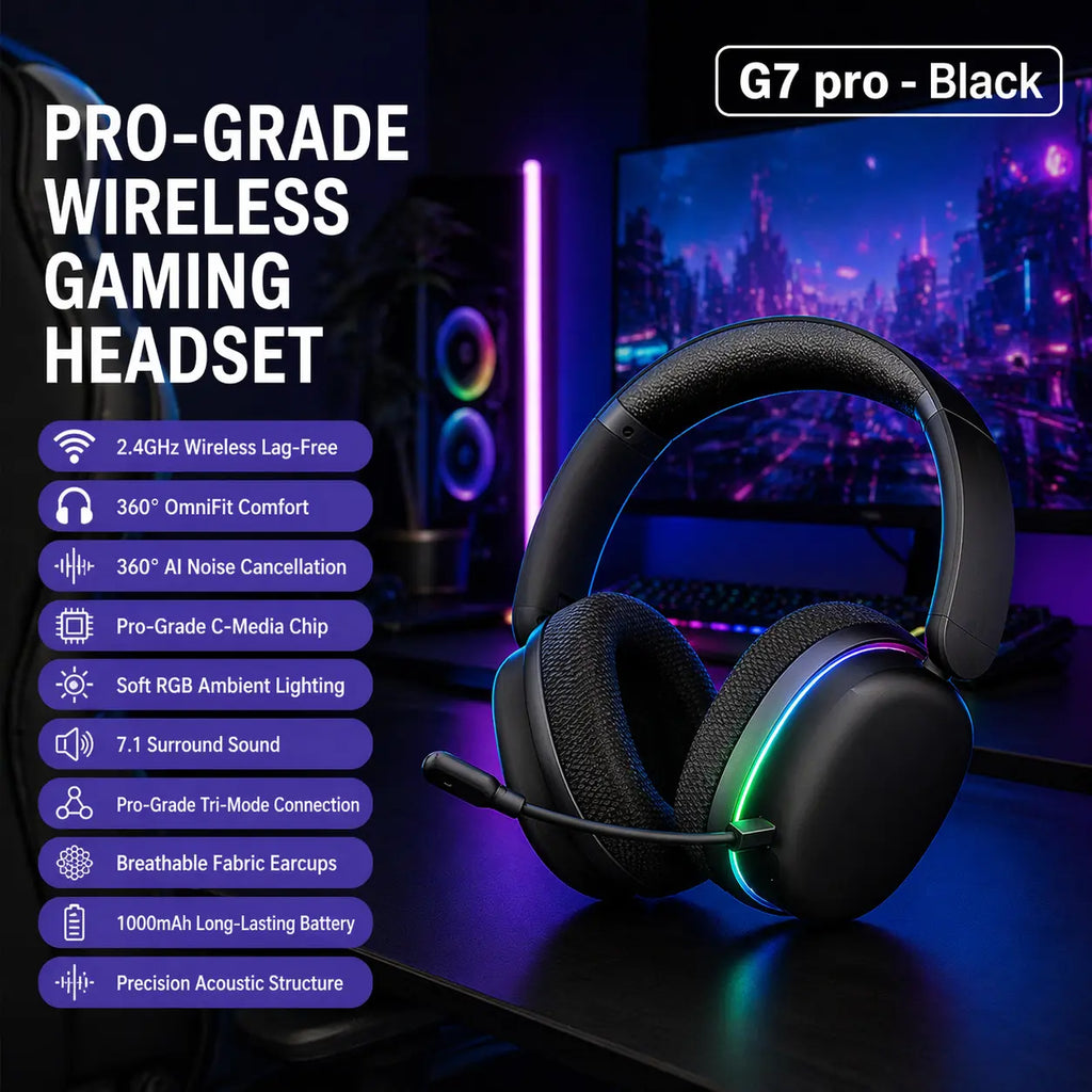 HotBell Wind G7PRO Tri-Mode Wireless Gaming Headset