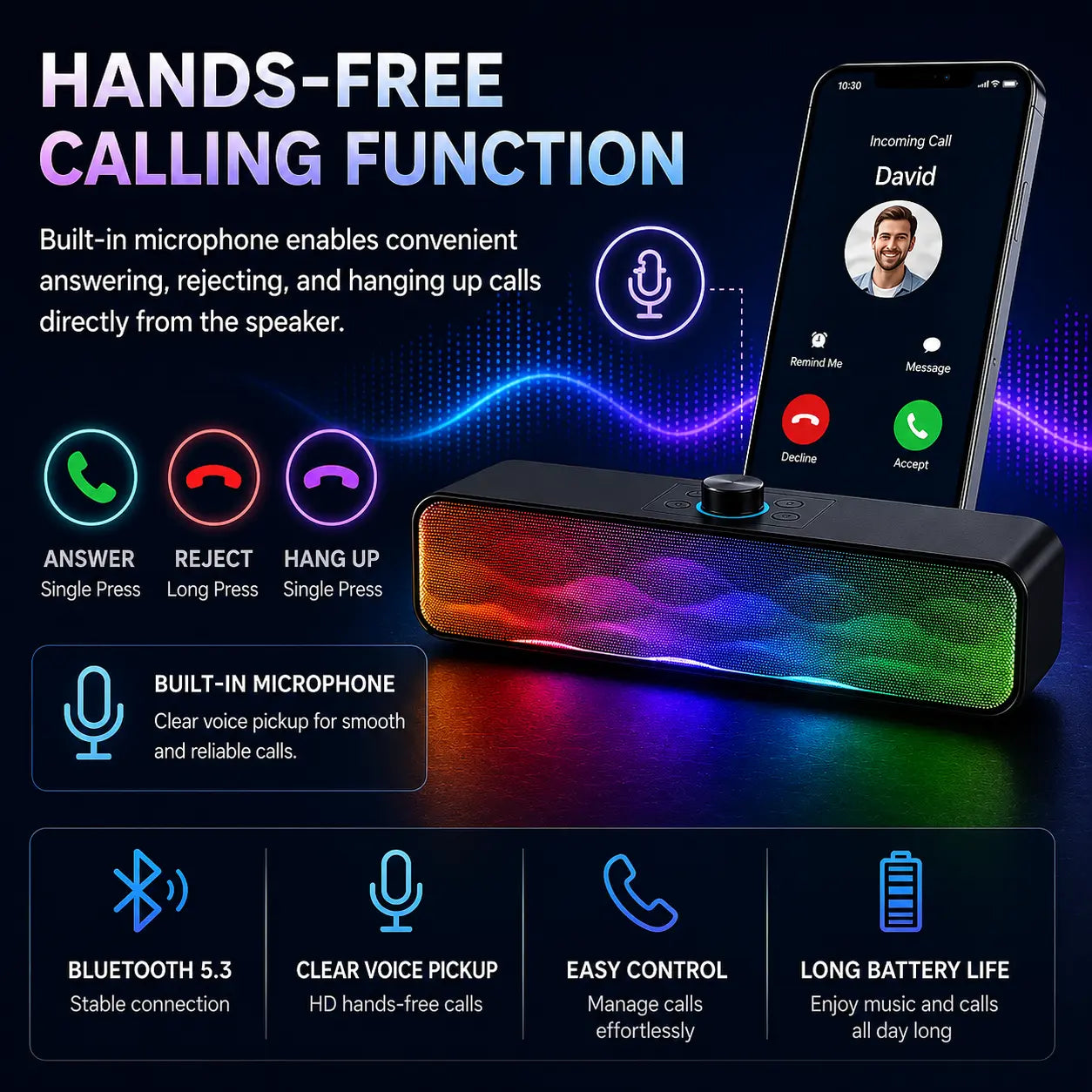 HotBell HBQ6PRO Rechargeable Bluetooth Bar Speaker