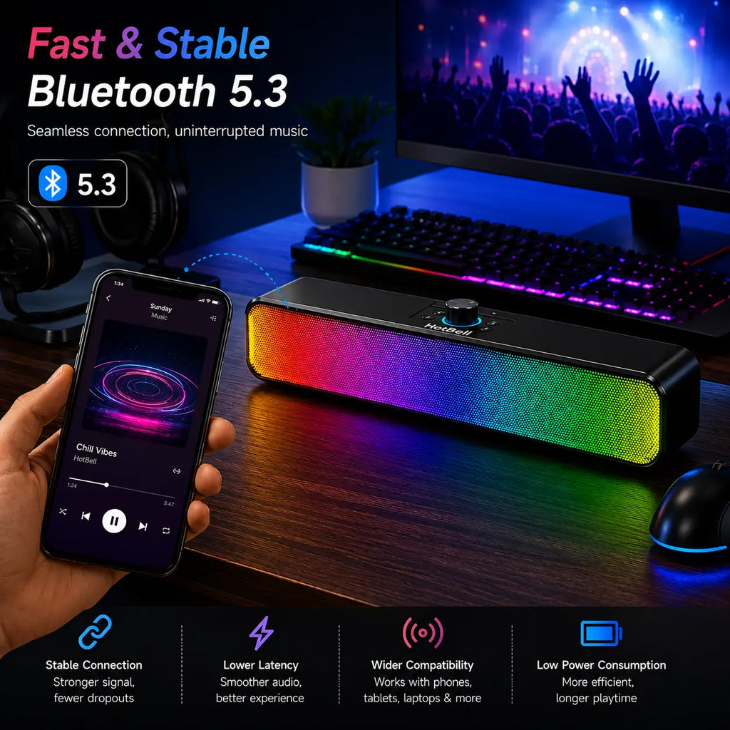 HotBell HBQ6PRO Rechargeable Bluetooth Bar Speaker
