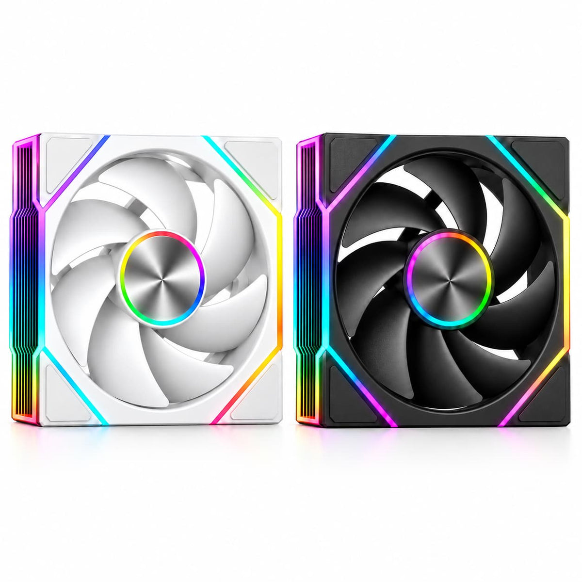 HotBell 120mm ARGB PWM reverse blade PC case fan black