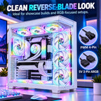 HotBell 120mm ARGB PWM Reverse Blade PC Case Fan