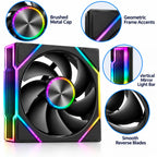HotBell 120mm ARGB PWM Reverse Blade PC Case Fan