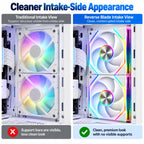 HotBell 120mm ARGB PWM Reverse Blade PC Case Fan