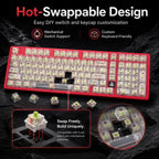 HotBell FireStrike Pro hot-swappable mechanical keyboard supporting compatible 3-pin and 5-pin switches