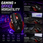 HotBell HGBM1 wireless gaming mouse for gaming, home office work, browsing, and everyday computer use