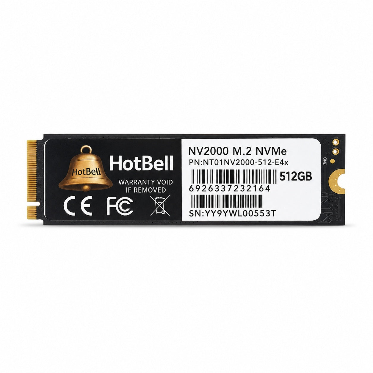 HotBell 512GB NVMe M.2 2280 SSD