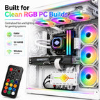 HotBell PC Fan Control Cable Kit, RGB Fan Connector Cables for Desktop PC Builds