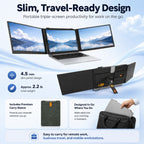 HotBell S8 Ultra Triple-Screen Laptop Extender Wholesale, Dual 14-Inch FHD IPS Monitors