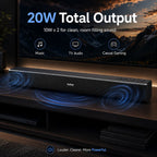 HotBell HBLS490 20W soundbar for TV audio, music and casual gaming in a home theater setup